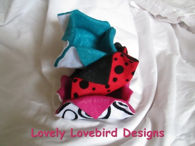 DIY Felt Bowl, Tray, or Box. Craft Tutorial. No Sew
