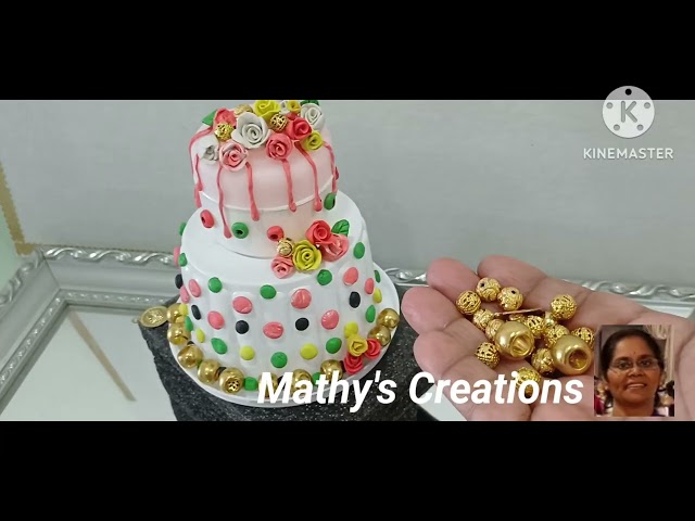 Christmas themed clay cake/Creative art and craft/Clay tutorials