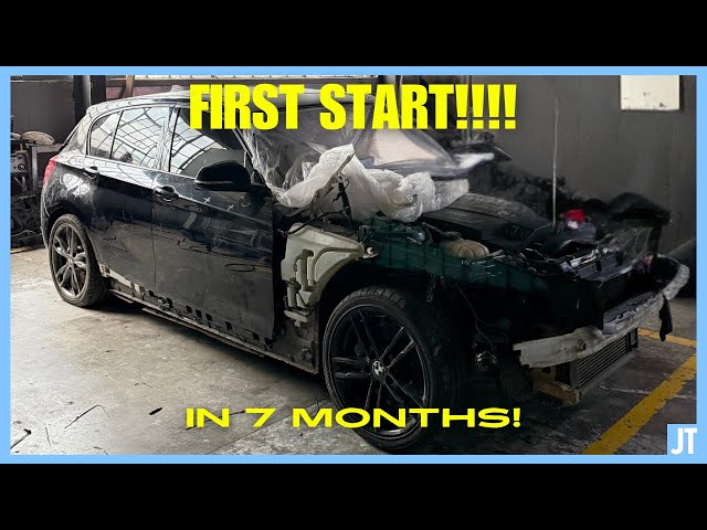 STARTING MY CRASHED DAMAGED BMW M135I F20 FOR THE FIRST TIME IN 7 MONTHS | PART 4