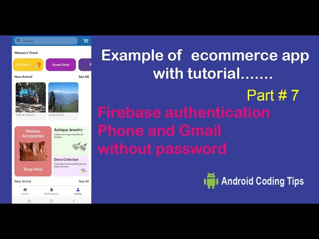 Android Studio Tutorial | Part 07 | Firebase authentication phone and Gmail without password