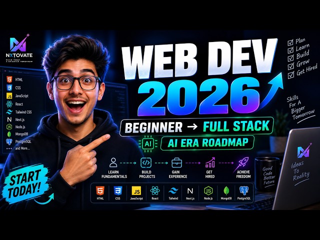 Web Development Roadmap 2026 — Beginner to Full Stack Developer in the AI Era