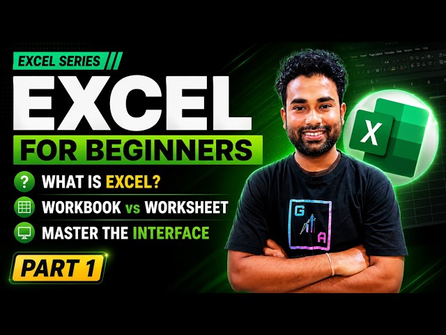 Excel Tutorial for Beginners | What Is Excel, Interface, Workbook & Worksheet | Excel Full Course