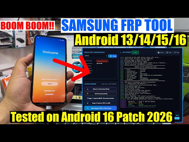 All Samsung FRP Bypass 2026 New Tool, Google Account Remove | Samsung FRP Unlock Android 15/16