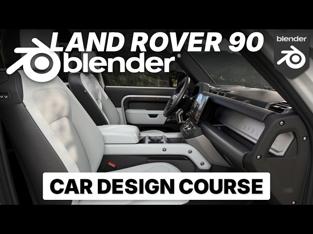 How to Model SUV Basic 3D Interior - Defender 90! Blender Tutorial Part 2!