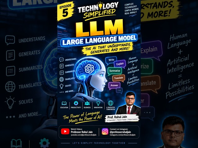 Technology Simplified | Episode 5 — Large Language Models (LLMs) 🤖📚