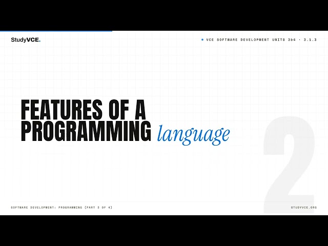 VCE Applied Computing: Software Development 3.1.3 — Software developme…