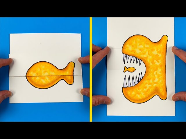 How to Draw Goldfish Cracker Folding Surprise