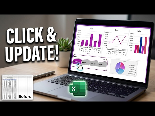 Create an Interactive Excel Dashboard in Minutes! | Master Class #Excel #Dashboard #ExcelMasterClass