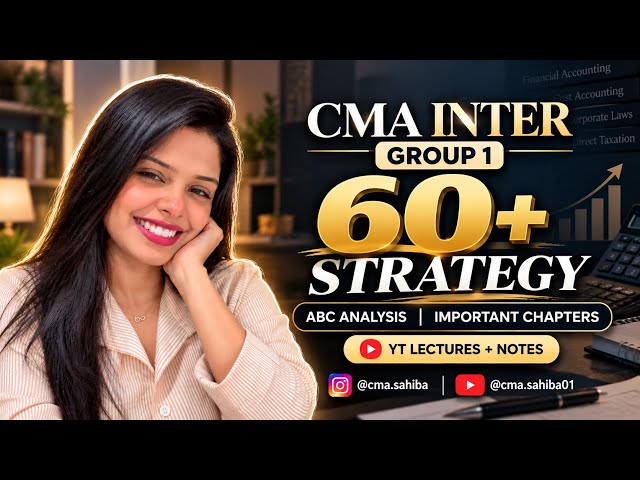CMA Inter Group 1 | 5 Question Strategy + ABC Analysis | Free Playlist & Notes
