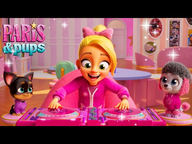 Paris Star is a DJ 🐶 🎧 Teamwork to Make Music ⭐ Cartoons for Kids | Paris & Pups