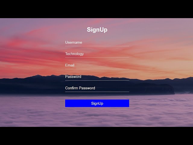 Signup page in HTML and CSS | Signup form using HTML and CSS