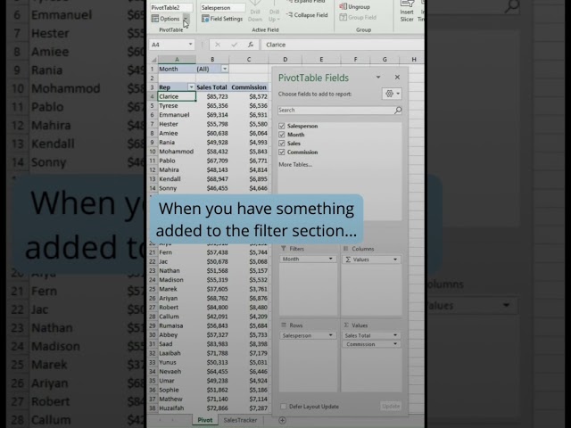 I bet you don’t know this pivot table trick #pivotchart #pivottable #pivoting