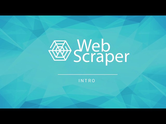 Web Scraper intro tutorial