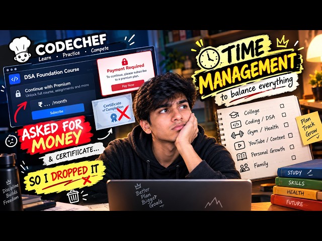 CodeChef Course Asked Me to PAY?! 😳 | Why I Dropped It + Time Management Reality