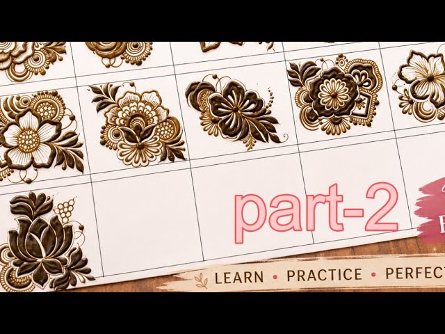 Day-20 Basic Flowers for practice part-2 || mehndi class|| mehndi course 