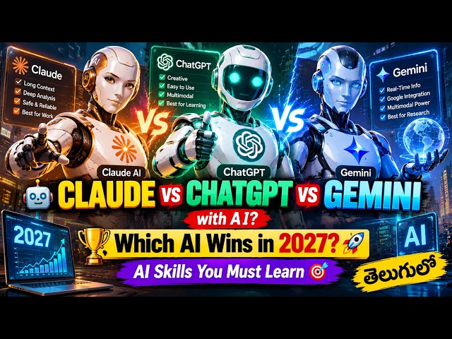 Claude AI vs ChatGPT vs Gemini: Which AI is Best in 2027 | ChatGPT with AI Jobs | Naresh IT