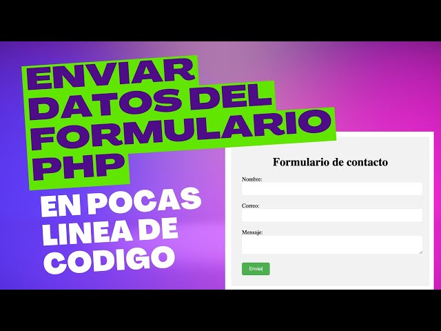 📧 🔴ENVIAR DATOS de un FORMULARIO a un CORREO🔴📧