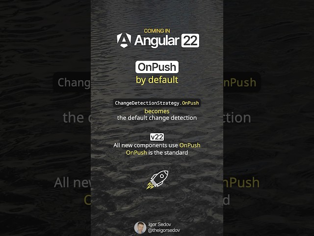 Angular 22: OnPush by Default #angular22 #angular