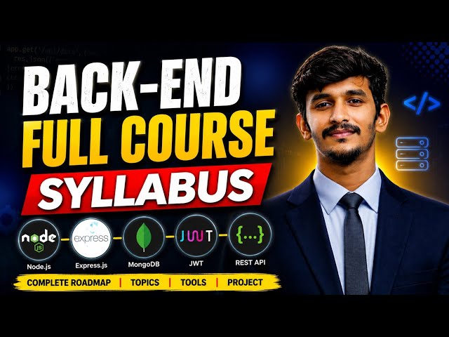 BACK-END FULL COURSE SYLLABUS in Telugu | Complete Roadmap | Node & Express, MongoDB, JWT & REST API
