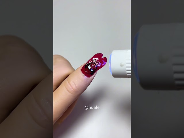 Super cool luminous Spider-Man gel nail stickers#shorts #nailart #gelnail #asmr #fyp #spiderman