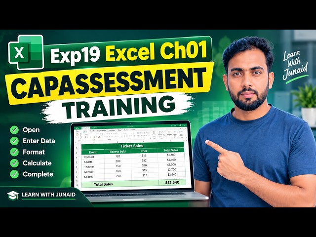 Exp19 Excel Ch01 CapAssessment Training | Step-by-Step