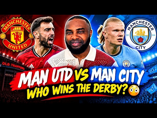 MAN UTD vs MAN CITY… WHO WINS THE DERBY? 😳#football #manchesterunited #manchestercity #premierleague