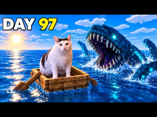 Minecraft 100 Days on a Boat but With Cats (Part 1)