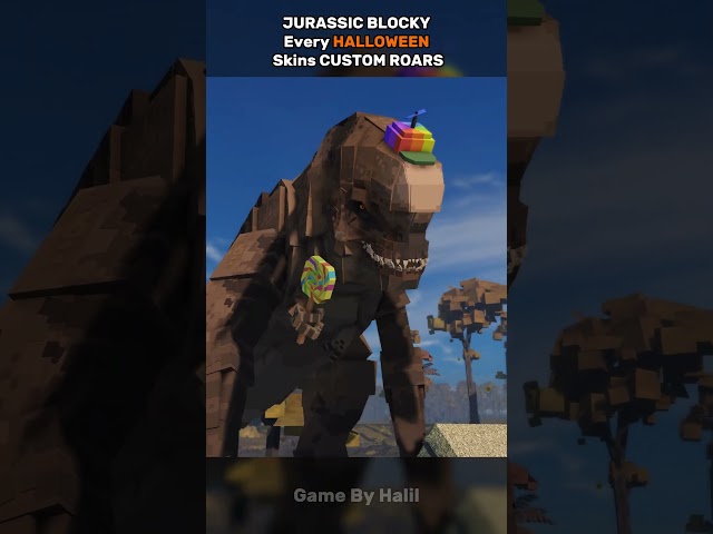 Jurassic Blocky New DINO Skins With CUSTOM ROARS #shorts #jurassicblocky #roblox