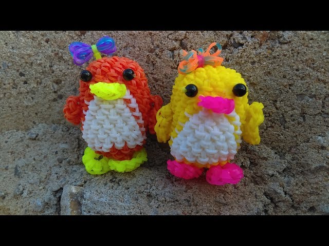 Loomigurumi penguin (rainbow loom )