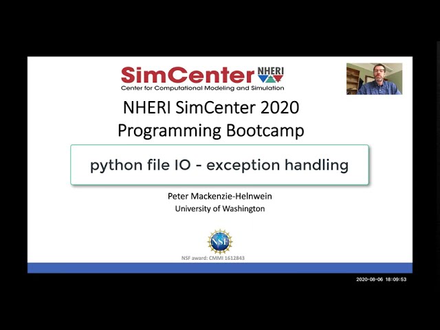 Python Quickstart Tutorial: File IO exception handling