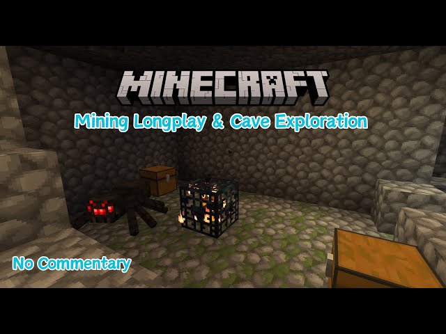 Minecraft Longplay Mining - Exploring Cave & Ore Mining - No Commentary - 1.20