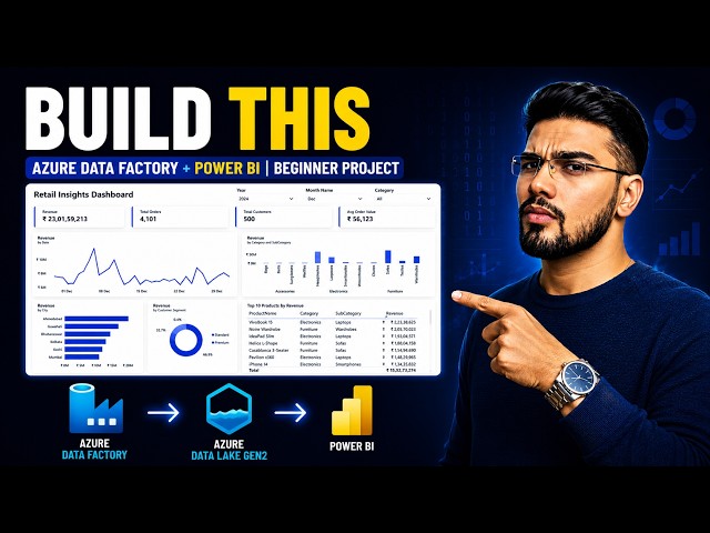 Azure Data Factory + Power BI End-to-End Project for Beginners | ADF + ADLS Gen2 + Dashboard 2026