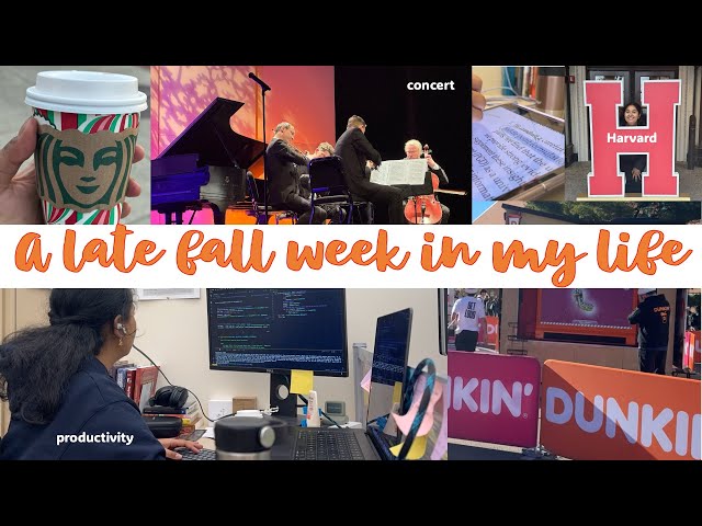 A Fall Week in my Life as a PhD Student | daytrip to Boston, poster presentation, meetings, coding