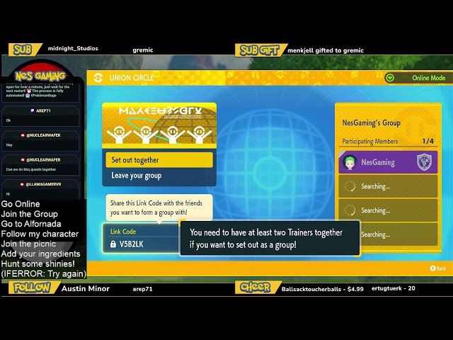 Pokemon Scarlet Violet Hunting Shiny Live and Power Hosting legit Union Circle Sandwich