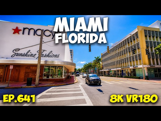 South Beach: Washington Avenue & Miami Beach City Hall ep.641 #8k #vr180 #3d #travel #fl #miami #usa