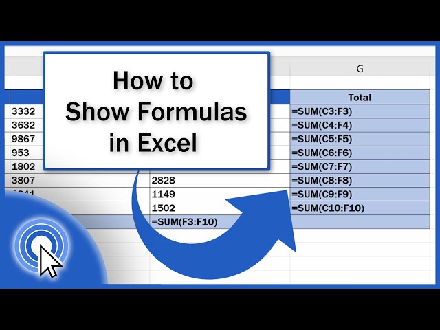 How to Show Formulas in Excel