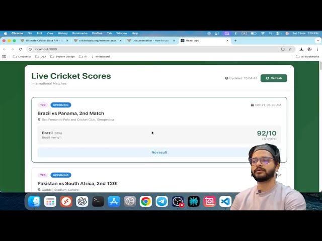 Build Live Cricket App with API | Fetch Live Match Data Like Cricbuzz & ESPN