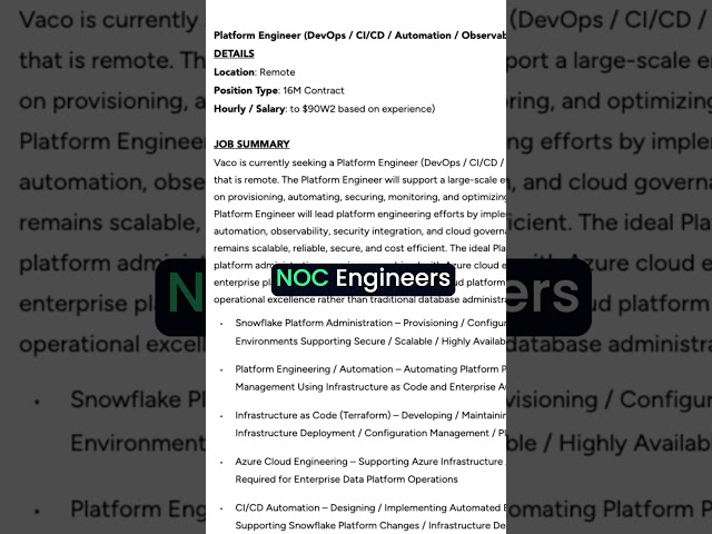 Great remote job opportunity for Sysadmins & NOC Engineers