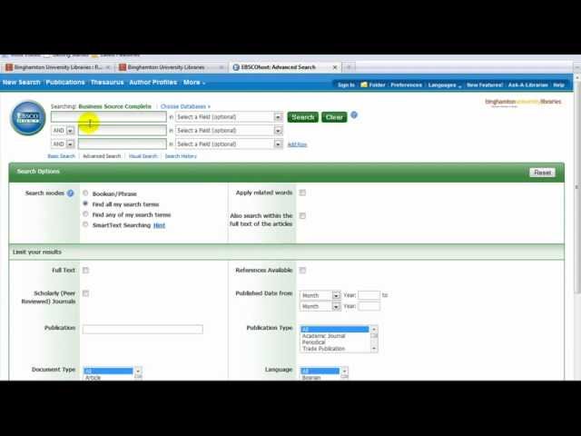How to Find Industry Information in Business Source Complete