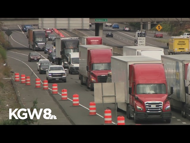 Truckers keep moving, albeit slower, amid Portland I-5 closure