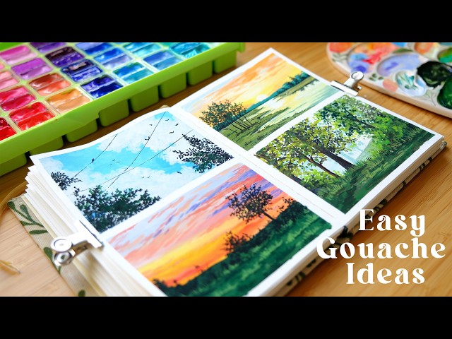 Relaxing Art Video 🎨 New HIMI Gouache Easy Landscape Painting Tutorials 