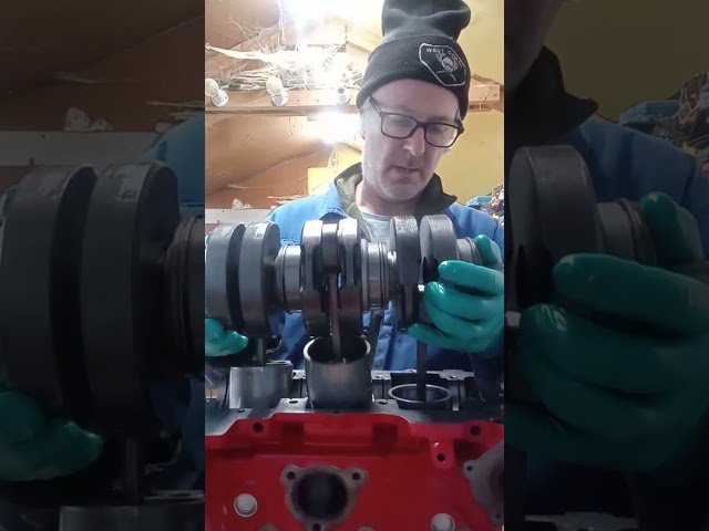Saab two stroke engine crankshaft installation #classiccars #mechanic #saab #automobile