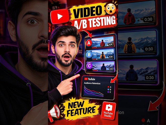 YouTube Video A/B Testing 😳 | New Feature for Creators! #shorts #youtuber