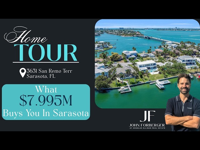 Inside a $7.995M Sarasota Waterfront Home | Sailboat Water, No Fixed Bridges