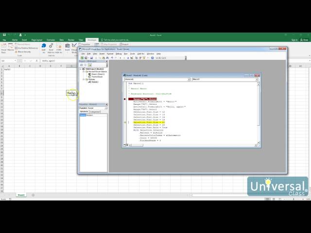 Lesson 3: Basics of Object Oriented Programming - Visual Basic for Applications Course