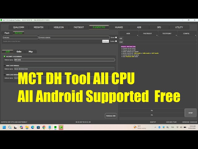 Samsung FRP Tool 2026 | Samsung FRP Bypass, Remove Google Account Android 15/16 | FRP Tool MCT DH