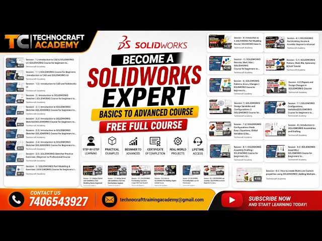 Session - 1 | Introduction to CAD & SOLIDWORKS UI | SOLIDWORKS Course for beginners to Professional