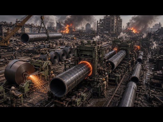 😲 How Massive Steel Pipes Are Manufactured | Complete Factory Process in Pakistan
