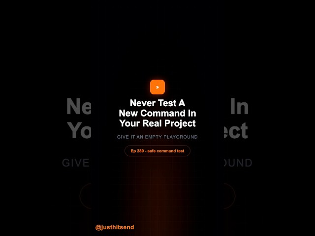 How to Test a New Claude Code Command Safely