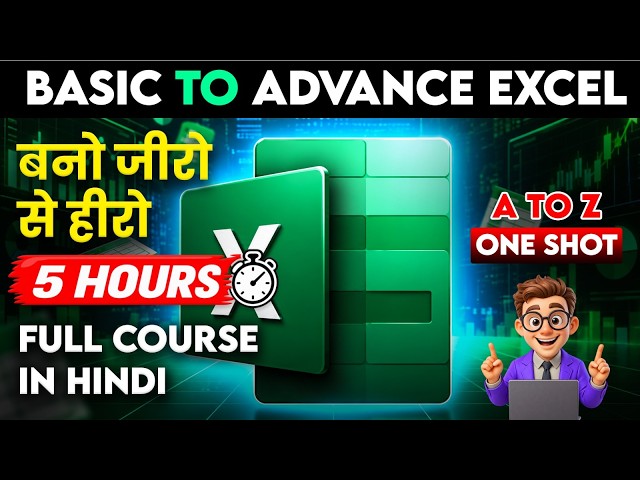 Complete Excel with AI in Hindi | MS Excel Course for Beginners to Advanced | Computer Tech Academy